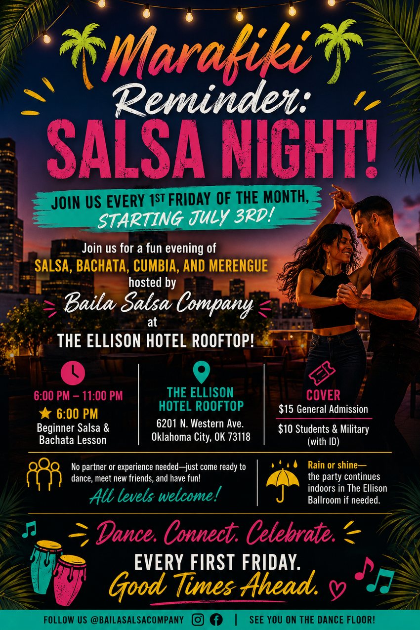 Salsa Night — First Fridays flyer
