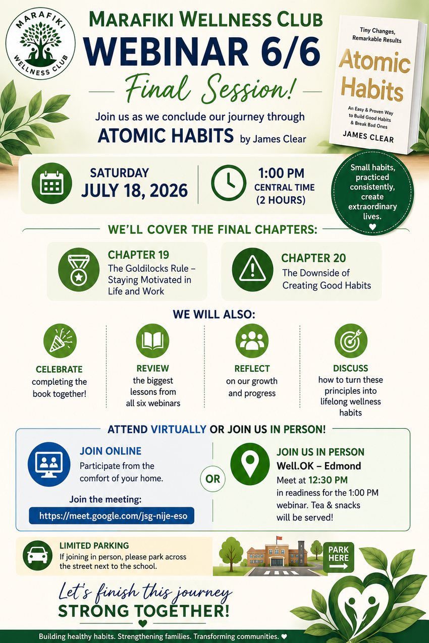 Atomic Habits Webinar — Final Session flyer